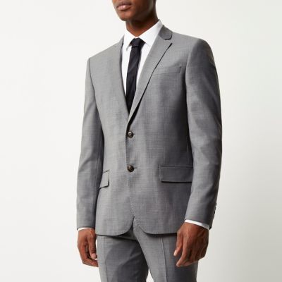 Grey slim Travel Suit jacket